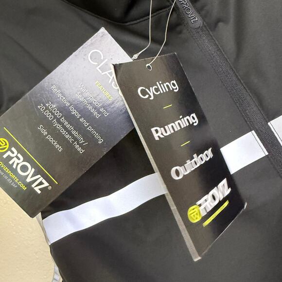 Proviz Classic Cycling Gilet Mens XL Black Full Zip Outdoors Bike Reflective NWT - Picture 8 of 10